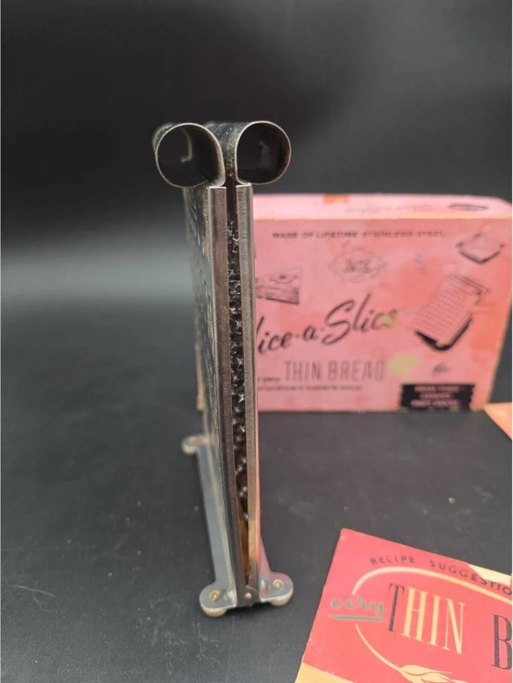 Vintage Kitchen Collectibles Slice-A-Slice  This Bread Melba Toast W Box ACE